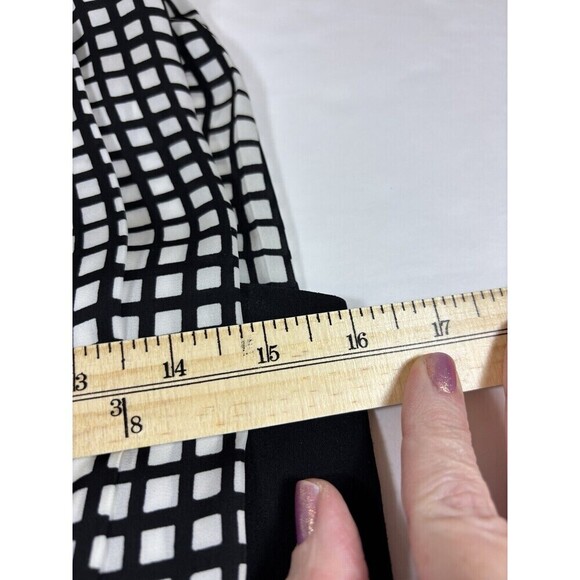 L'agence Dress Black White Check Window Pane Check Print 6 Lined - Picture 5 of 13